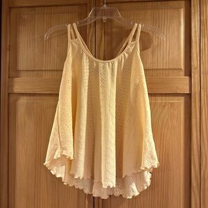 SHEIN Yellow Latice Tank Top